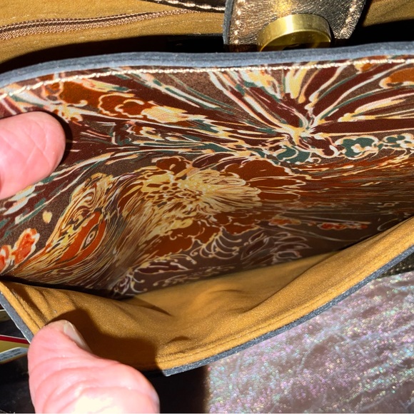 Crossbody and Wallet, Patricia Nash Vintage Italian Pheasant Bronze NWT - Picture 11 of 16